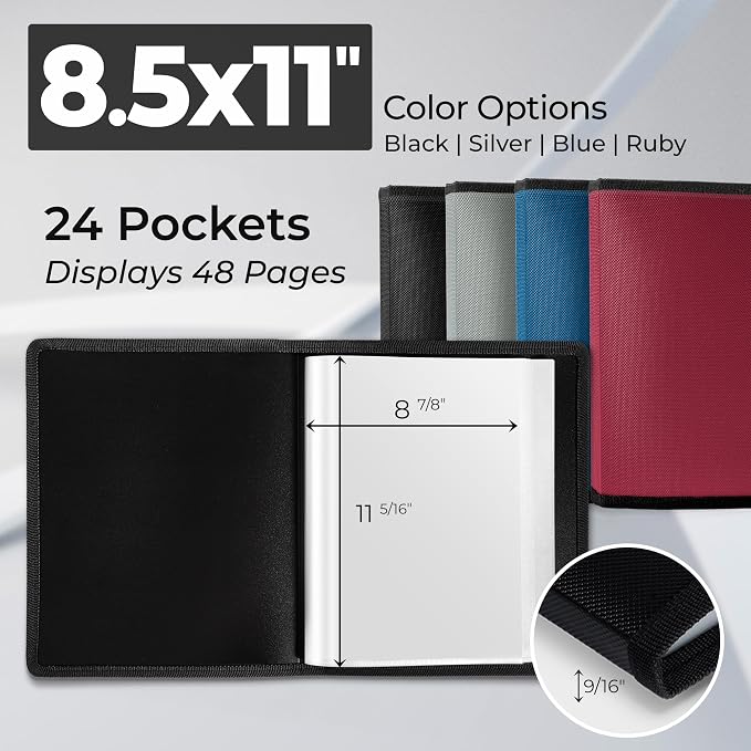 Dunwell Art Portfolio 8.5x11 Folder, Mounting Paper, Portfolio Binder - Image 2