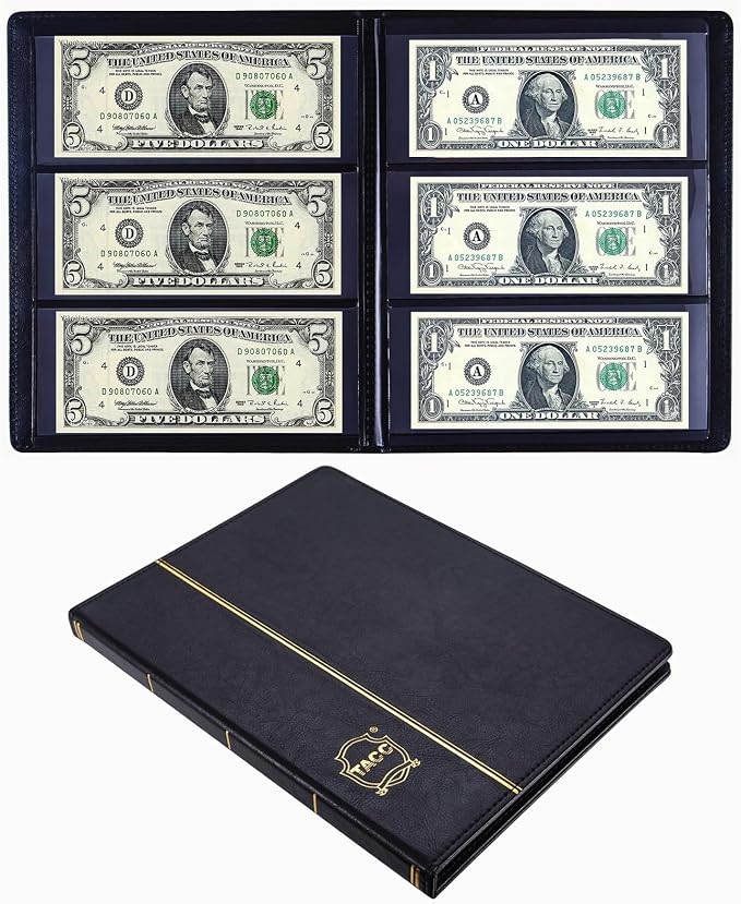 Ettonsun Leather 60-Pocket Dollar Bill Holders by Ettonsun
