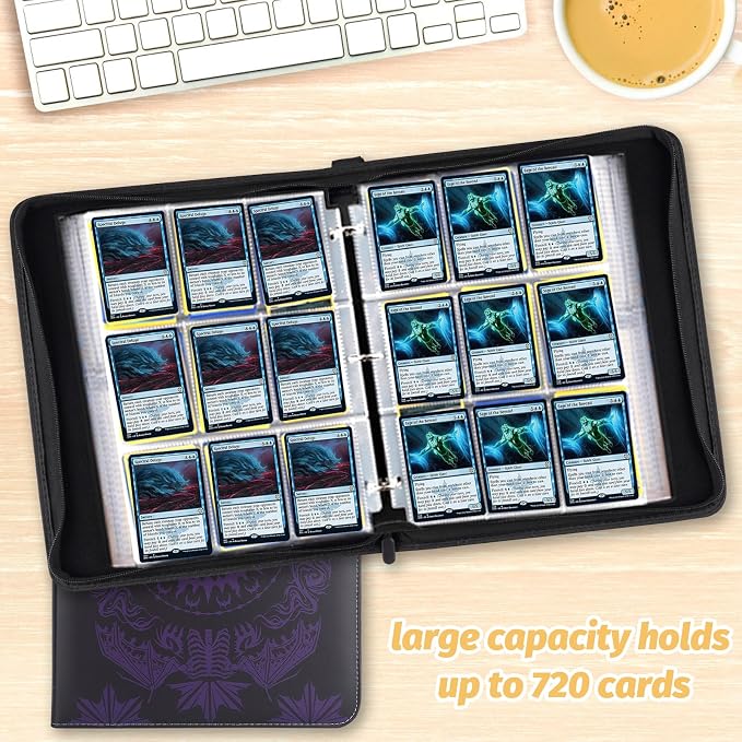 9-Pocket Card Binder for MTG, 720 Double Sided Pocket PU Trading Collection - Image 5