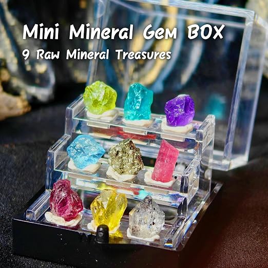 9 Rare Natural Gemstone Collection Gift Box-Peridot, Apatite & 7 Exquisite - Image 3