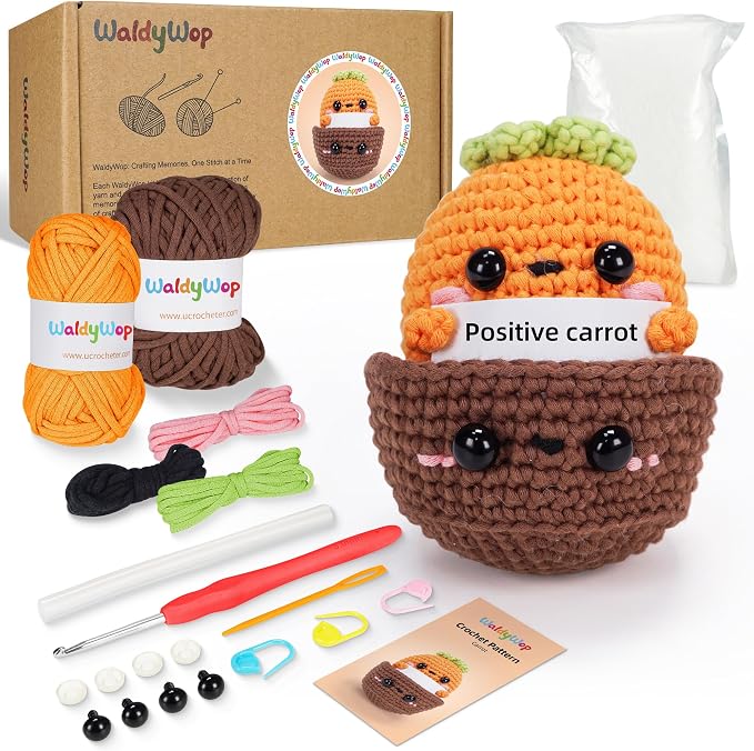 WaldyWop Beginner Crochet Kit: Wobbles Crocheting Starter Kits by WaldyWop