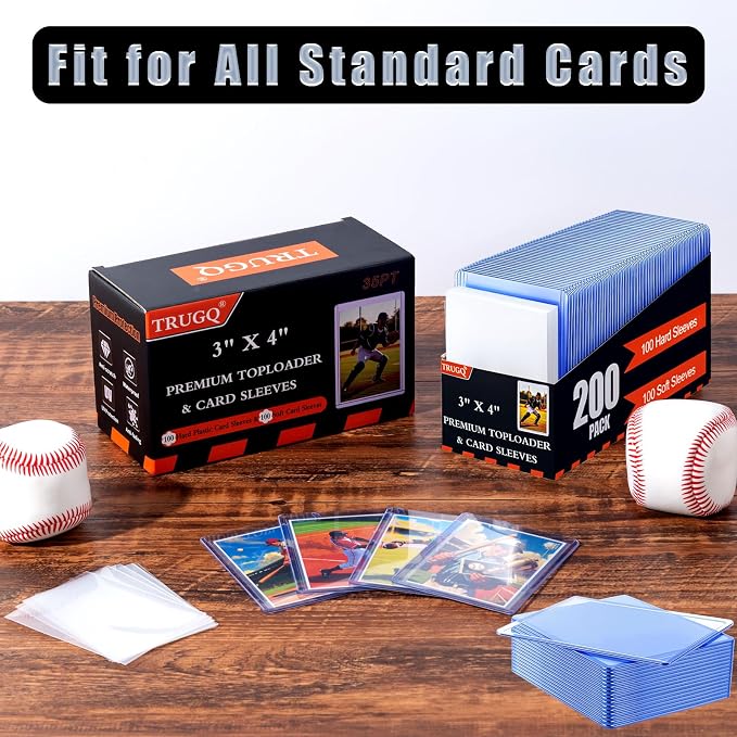 400 Card Sleeves Toploads for Cards, Premium Standard Size Trading Hard Plastic - Image 7