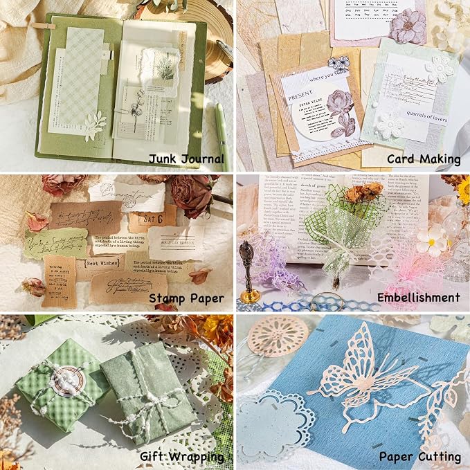 96 Sheets Textured Scrapbook Paper and Mesh Fabric Assorted Set - Image 6