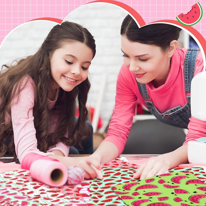 HunnmingRe 20 Pcs 10''x10'' Watermelon Quilting Fabric Square Watermelon - Image 6