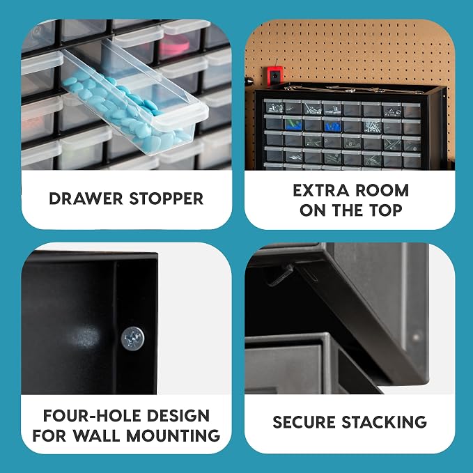 IRIS USA 64-Drawer Screw Organizer, Made in USA, Storage Chest - Image 5