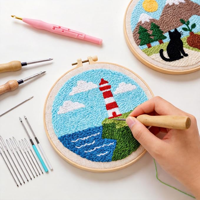 DIY Punch Needle Kit for Beginners, All-in-One Embroidery Starter Set for - Image 5