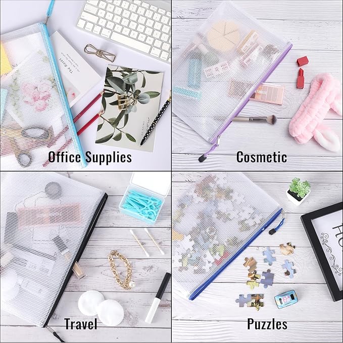 EOOUT 32pcs Mesh Zipper Pouch Bags, Mesh Bags - Image 5