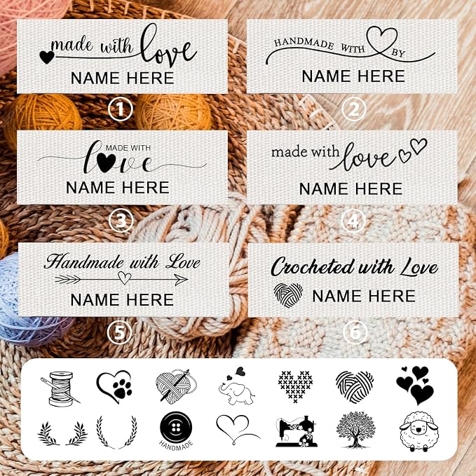 Custom Cotton Tags Fabric Labels, Personalized Sewing Labels - Image 2