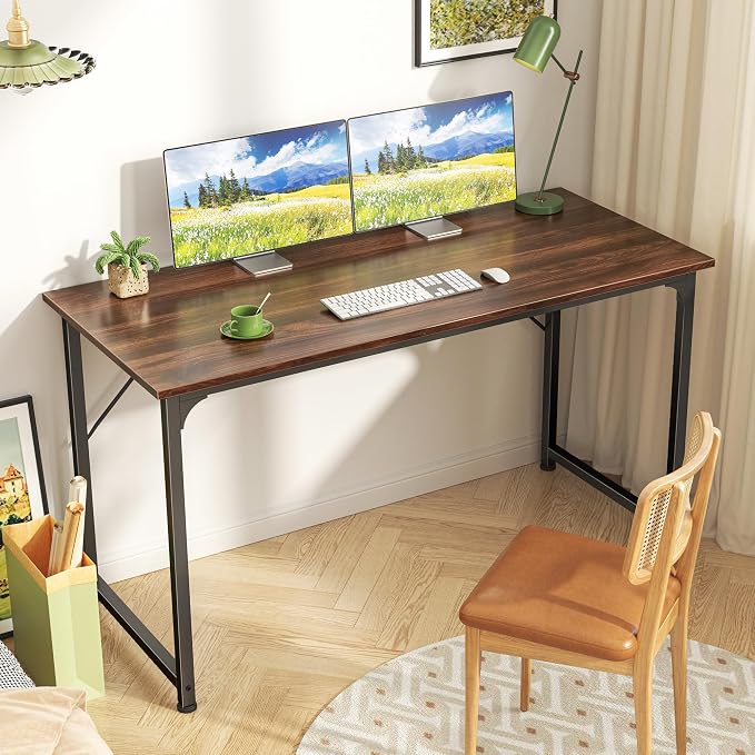 Huuger Computer Desk, 48 Inch Office Desk, Gaming Desk - Image 2