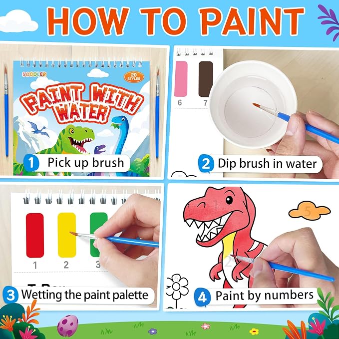 SOCOLER Paint with Water Coloring Books - Image 3