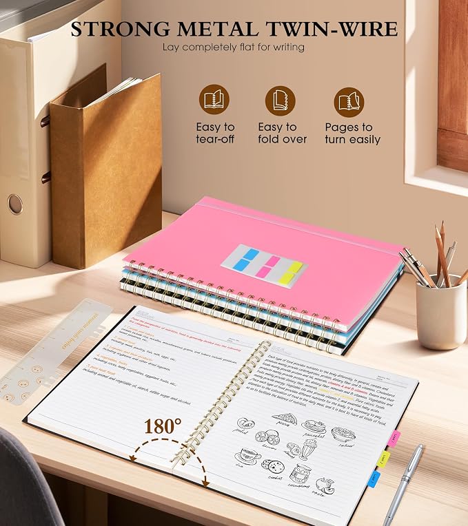 UEBZFOCS Spiral Notebook Journal 8.5” x 11”, Lined Notebooks - Image 6