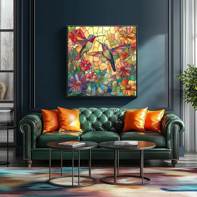 MINIWAN Vintage Paint Hummingbird Flower 500 Piece Puzzle - Image 4