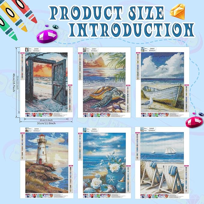 DOZEEZOP 6 Pack 5D Diamond Painting Kits - Image 2