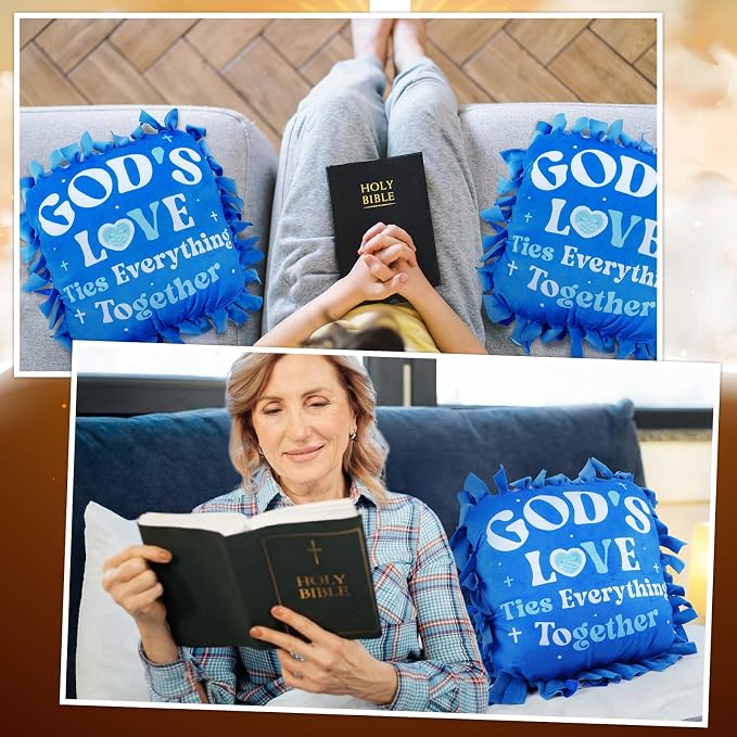 Chunful 6 Sets Religious God's Love Tied Pillow Craft Kit 2026 VBS Crafts DIY - Image 6