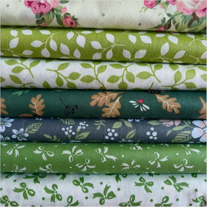 Cotton Fabric DIY Making Supplies Quilting Patchwork Fabric Fat Quarter Bundles by Antetek