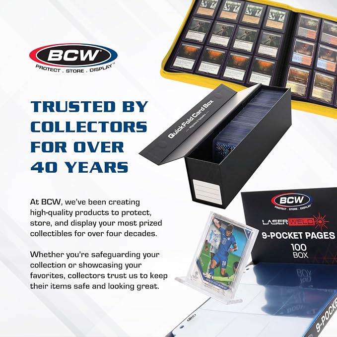 BCW 50-Count Topload Card Holders & 100-Count Trading Card Sleeves | Protects - Image 8