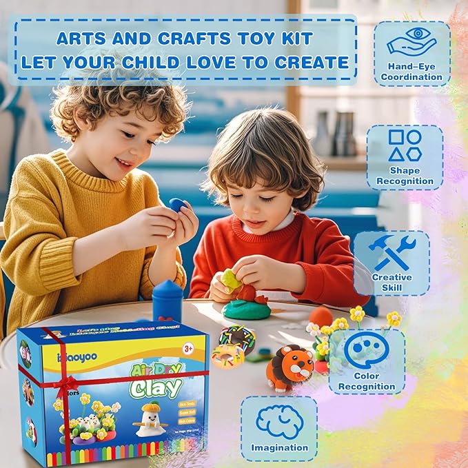 Ixiaoyoo Air Dry Clay, 100 Colors Foam Modeling Clay - Image 6