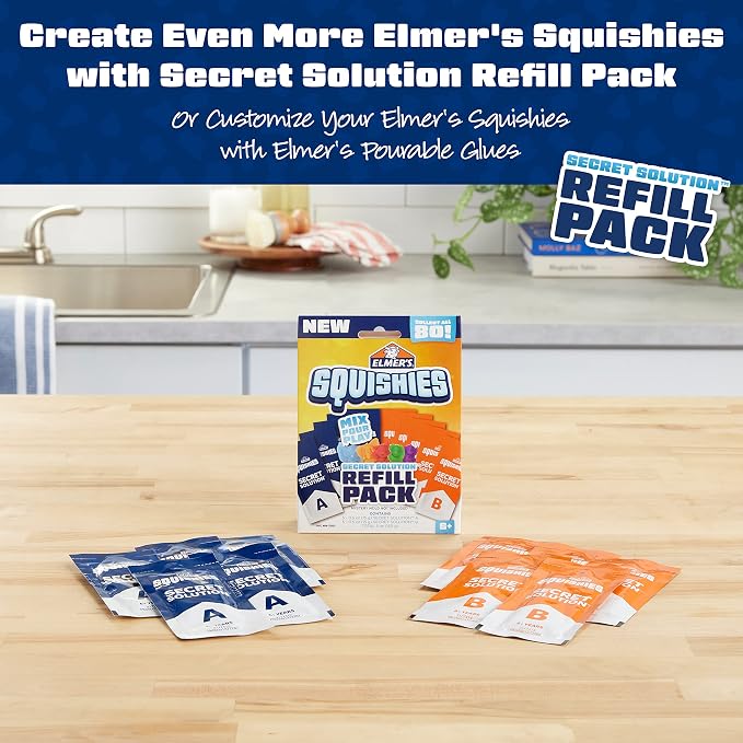 Elmer’s Squishies Kids’ Activity Kit, DIY Squishy Toy Kit Creates 2 Mystery - Image 5