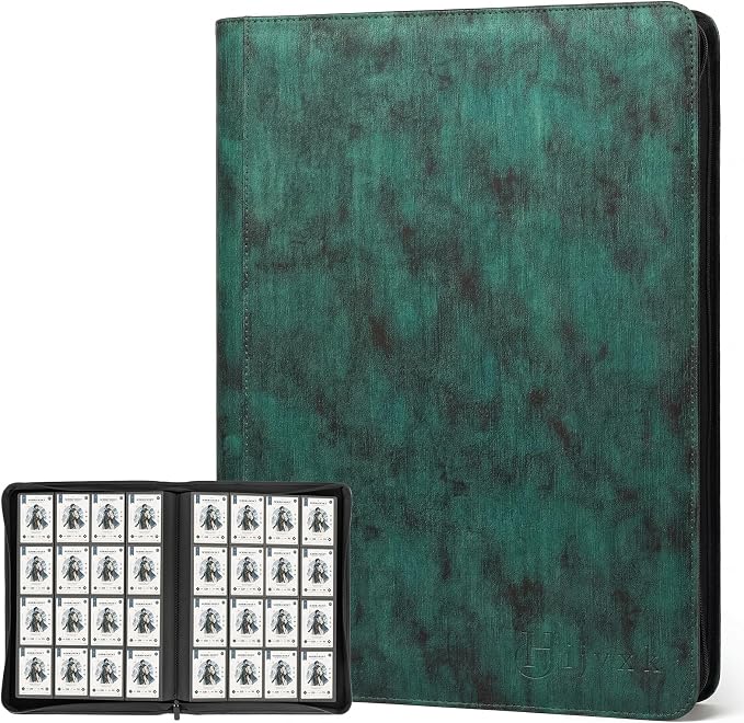 Card Binder 16 Pocket, Premium 1024 Double Sided Pocket Collection Binder by Hijvxk