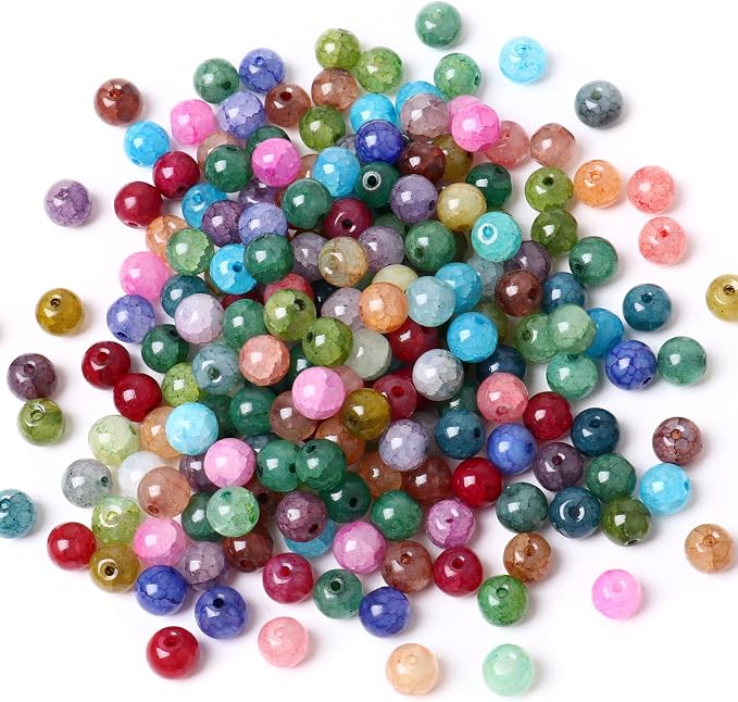 400PCS Natural Stone Beads 8MM Agate Spacer Beads Bulk - Image 7
