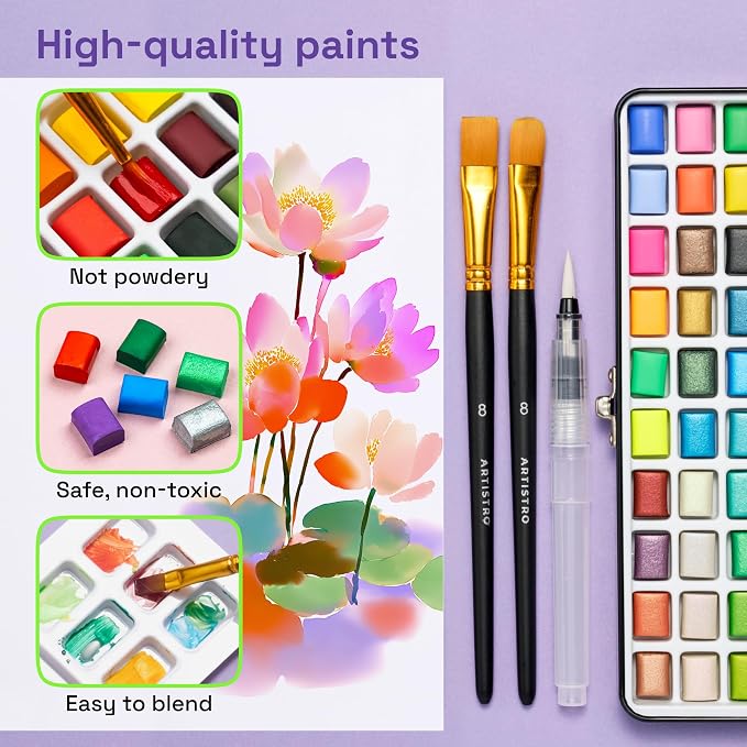 ARTISTRO 100 Color Watercolor Paint Set - Image 5