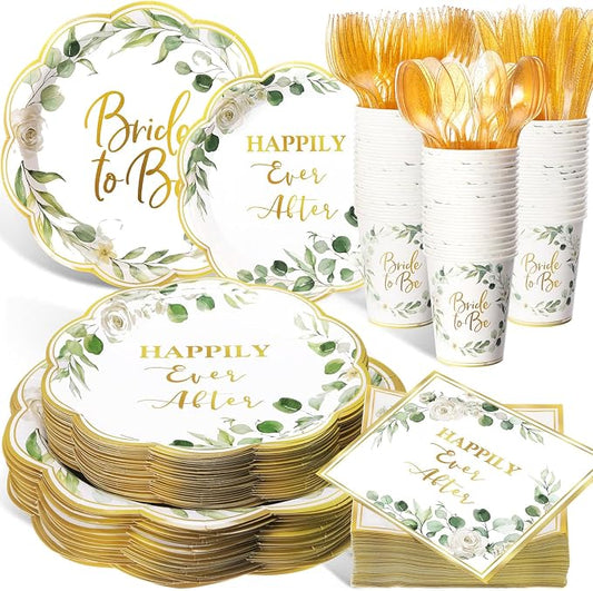 Pickmesh 400 Pcs Sage Green Bridal Shower Party Supplies Eucalyptus Leaves by Pickmesh