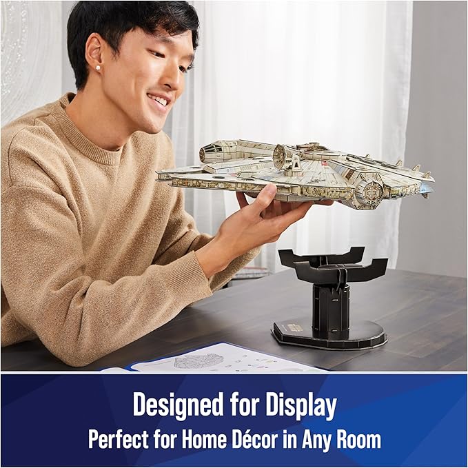 4D Build Star Wars Millennium Falcon 3D Model Kit, Star Wars Gifts, Desk Decor - Image 5