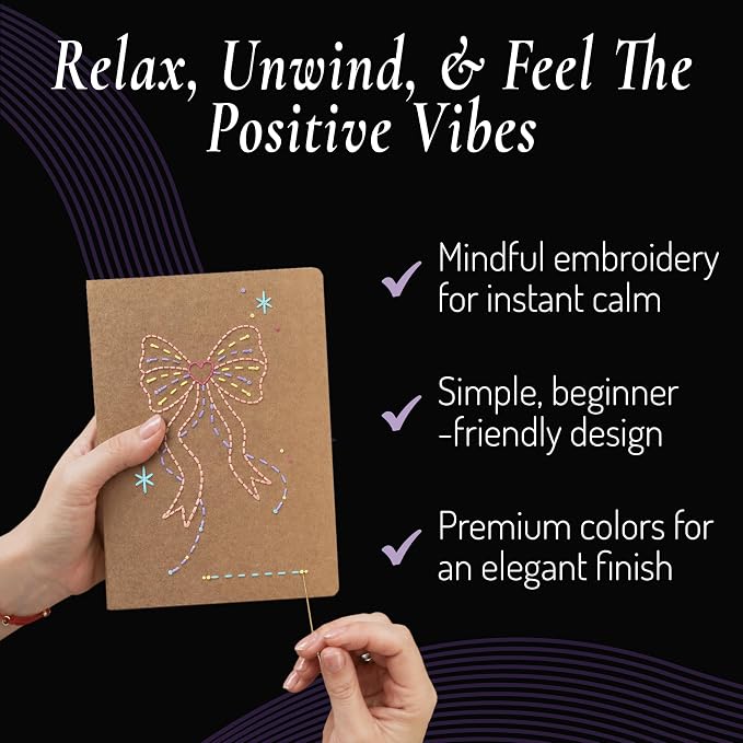 Unwynd Embroidery Notebook Kit Pretty, Embroidery Kit - Image 5
