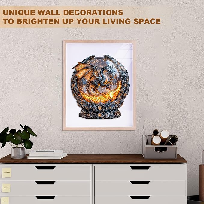 Magic Ball Fire Dragon Puzzles Adults Gifts Wooden 180 Pieces 11.4 * 10.5in - Image 7