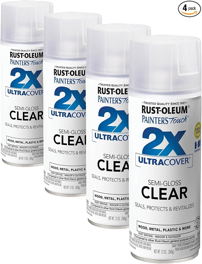 Rust-Oleum 249859 Painter's Touch 2X Ultra Cover Spray Paint, Semi-Gloss Clear by Rust-Oleum