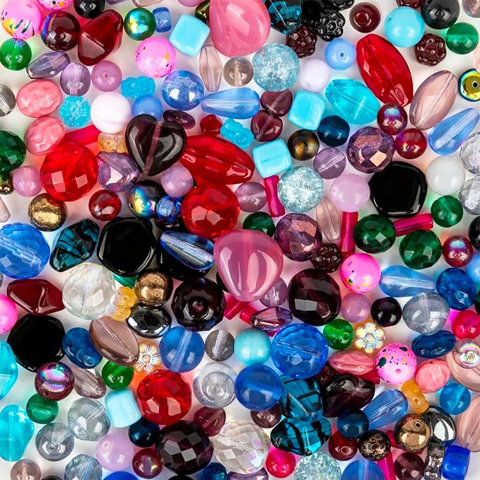 One Pound Assorted Glass Beads for Jewelry Making, DIY Lamp Work, Arts and - Image 7