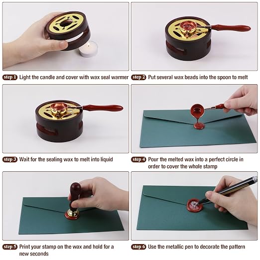 TRINIDa Wax Seal Kit, Premium Wax Seal Stamp Kit - Image 3