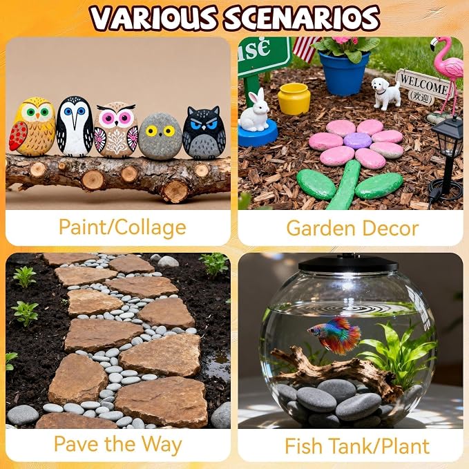 ReePlan 16PCS Rocks for Painting, 2-3 Inches Natural Smooth River Rocks for - Image 8