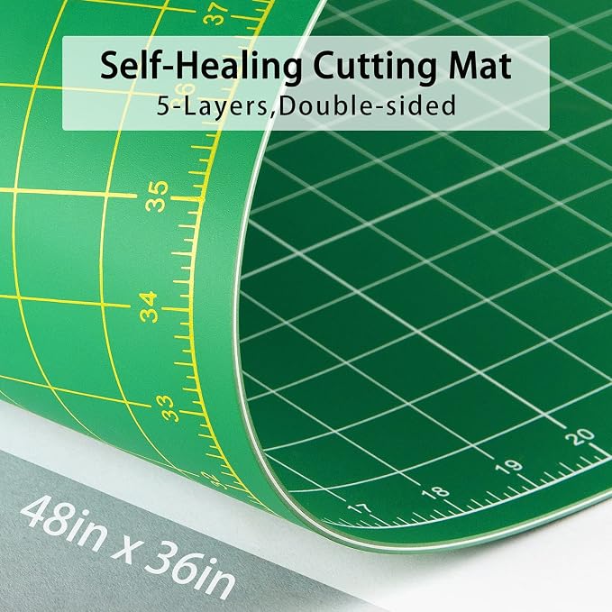 WorkLion 36" x 48" Self Healing Cutting Mat: Double sided 5-Ply Non-Slip - Image 2
