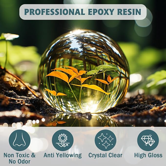 IGaiety Epoxy Resin, 64 OZ Epoxy Resin Kit, Fast Curing Clear Casting and - Image 4