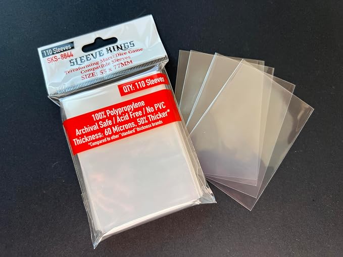 Sleeve Kings Terraforming Mars: Dice Game Compatible Card Sleeves – 110 Pack - Image 3