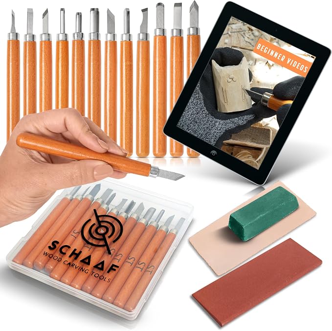 Beginner-Friendly Wood Carving Kit, Linoleum Carving, and Woodworking by SchaafTools
