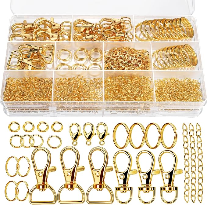 Teenitor 524PCS Key Chain Making Kit, Keychain Making Supplies Keychain Craft by PERFECTYOURBEAUTY