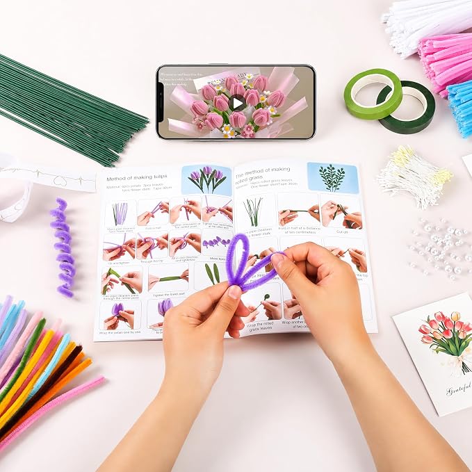 800 Pcs Pipe Cleaner Flower kit - Image 3