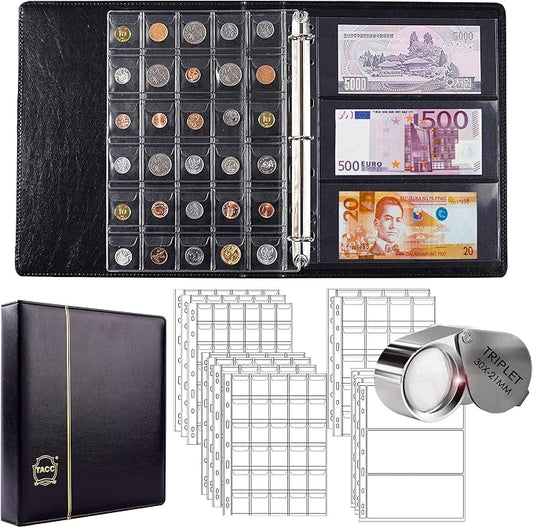 295pcs 2 in 1 Coin Collection Book Set, Coin Collection Supplies, Coin Holders by carinacoco