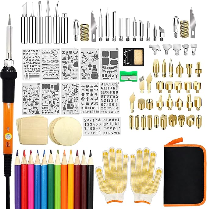 Wood Burning Kit, 110 Pieces Wood Burning Tool by PETUOL