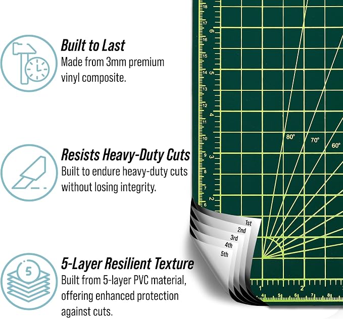 Adir Professional Self Reversible Healing Cutting Mat, 18 by 24-Inch - Image 3