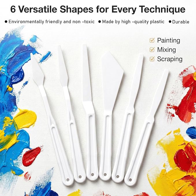 30Pcs Plastic Spatula Palette Knives Painting Knives - Image 3