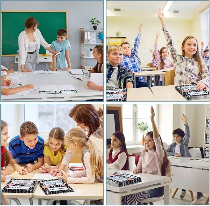 Outus 24 Pcs Pastel Composition 2 Pocket Folders Letter Size Take Home File - Image 5