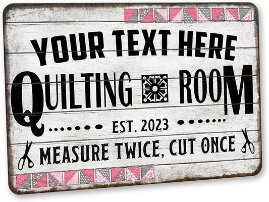 Personalized Quilting Room Sign Custom Sign Art Room Décor by ChicoCreekSigns