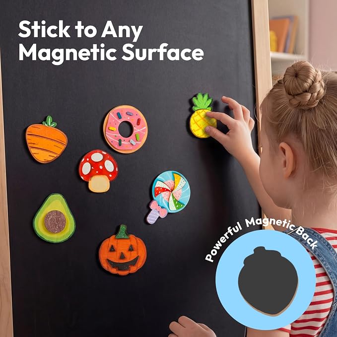 JOYIN 12 pcs Wooden Magnets, Painting Craft - Image 7