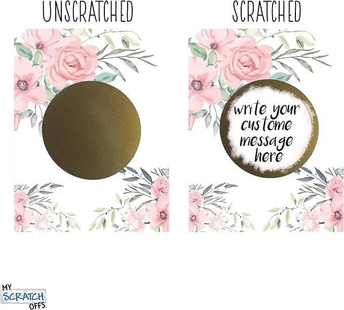My Scratch Offs DIY Scratch Off Note Cards & Stickers, 20 Pack Bridal Flowers - Image 4