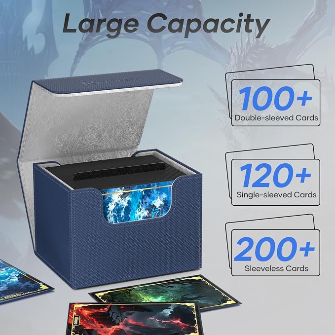 Mlikero Card Deck Box, Commander Deck Box Holds 100+ Double-Sleeved Cards - Image 2