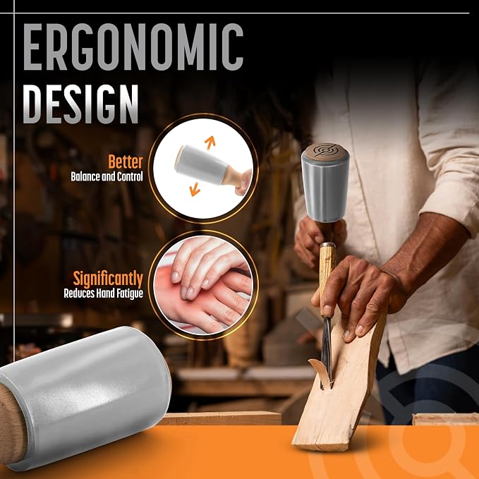 Precision Wood Carving Mallet 15oz - Image 6
