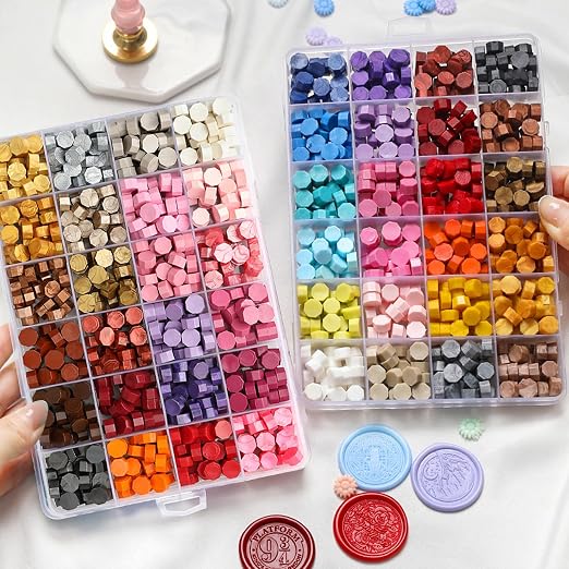 1200 Pcs Assorted Wax Seal Beads Bulk, Andotopee Sealing Wax Beads - Image 2